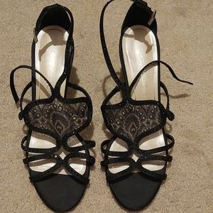 Black Lace Heels
